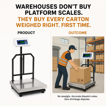 Nobody Buys a Platform Scale. They Buy Every Carton Weighed Right — First Time.