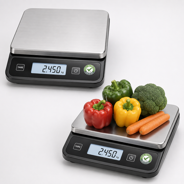 Ace 5kg digital weighing scale with stainless steel platform and LCD display, Legal Metrology certified.