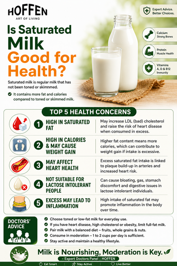 Is saturated milk good for health infographic - top concerns and doctors advice - Hoffen