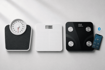 Digital, smart, and mechanical weighing machines for measuring human body weight compared side by side