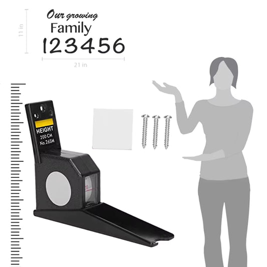 2మీ/200సీఎం రోల్ రూలర్ వాల్ మౌంటెడ్ గ్రోత్ స్టాట్యూర్ మీటర్ హైట్ టాల్ మెజర్ మెజరింగ్ టేప్ (సెం.మీ/అంగుళాలు)