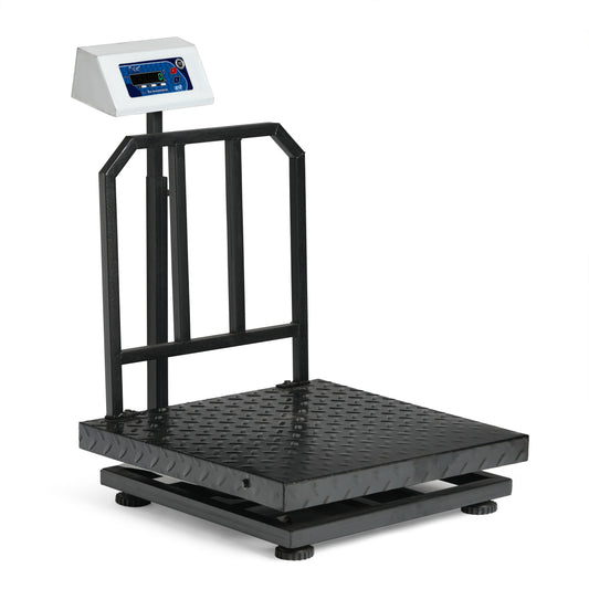 Ace Weight Capacity 500kg x 50g Accuracy, Chargeable Digital Weighing Machine/Electronic Weighing Scale with Front Back Double Green Display, Heavy-Duty Mild steel Chequered Pan size 24×24″…