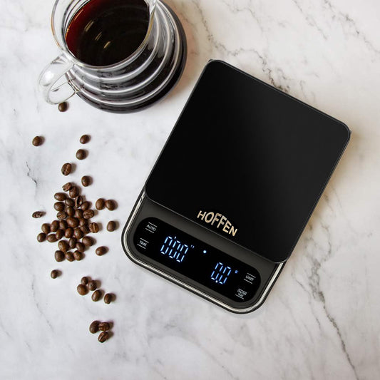 Hoffen Digital Kitchen / Coffee Weighing Scale , Weight machine with Timer for use of accurate taste of coffee every time for coffee Lovers , 1 Year Warranty & Battery Included
