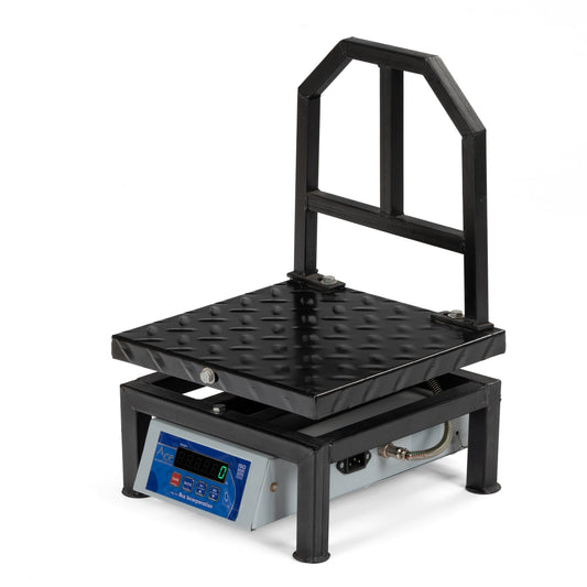 Ace Capacity 100kg x 10g Accuracy, Portable/ Mobile Digital Weighing Scale with Front Back Double Green Display & Detachable Handle, Heavy-Duty Mild Steel Pan,12×12″ for all Commercial Uses