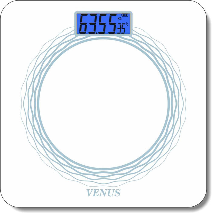 Venus Indian-Made Electronic Digital Weight Machine for Body Weight – Personal Bathroom Weighing Scale with LCD Display, High Precision, Battery Powered