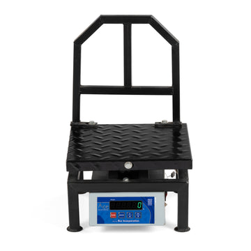 Ace Capacity 100kg x 10g Accuracy, Portable/ Mobile Digital Weighing Scale with Front Back Double Green Display & Detachable Handle, Heavy-Duty Mild Steel Pan,12×12″ for all Commercial Uses