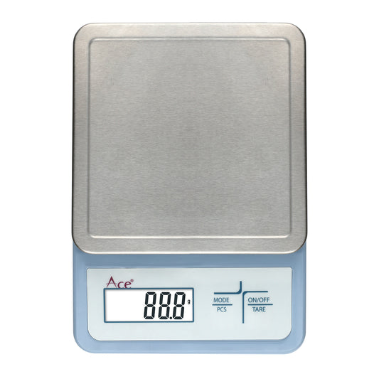 Ace 10kg x 0.5g Digital Precision Scale with Piece Counting Feature and USB Rechargeable Bench Balance for Jewelry Shops, Industrial QC and Retail