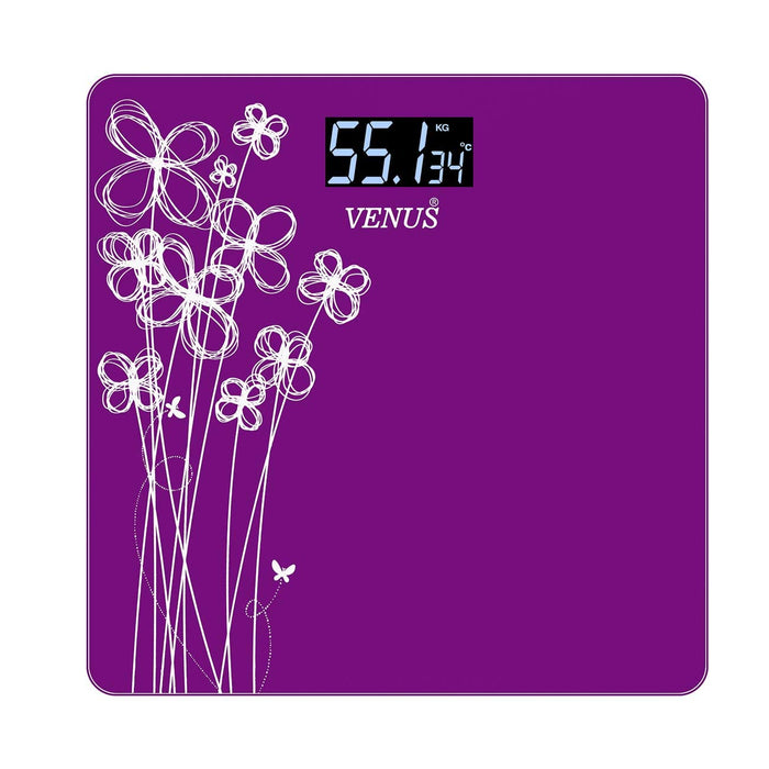 Venus (India) Electronic Digital Personal Bathroom Health Body Weight Weighing Scale – Purple, Black, Red, Grey & Silver, Battery Included, 2 Year Warranty