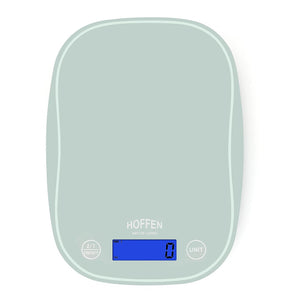 Hoffen Hygenic Kitchen 5kg 1g Digital Weighing Scale with Glass Platform, LCD Backlit, Multi-Unit conversion and Tare Function for Food Weighing