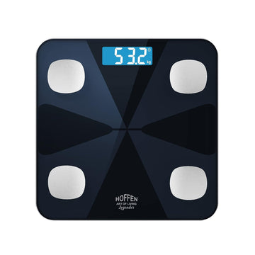Hoffen Electronic Digital Weight Machine for Body Weight – Personal Bathroom Weighing Scale with LCD Display, High Precision, Battery Powered, 180kg Capacity, Made in India