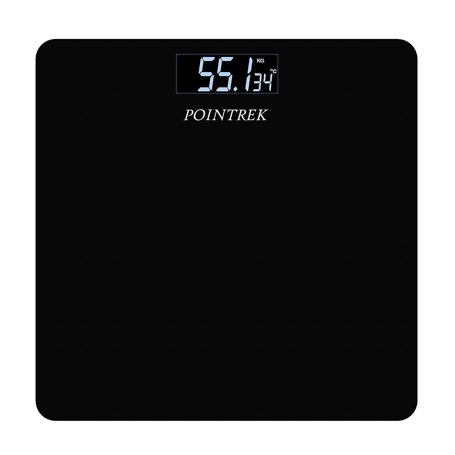 Pointek Digital Electronic LCD Weighing Scale with Advance Step on Technology (Black)