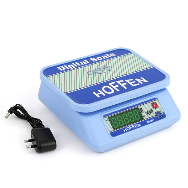 Hoffen KS-801 Weight Capacity 30kg x 1g Stainless Steel Digital Weighing Machine Scale with Front and Back Double Display for Kirana Shop, Kitchen and Commercial Purposes (175×220 mm)…