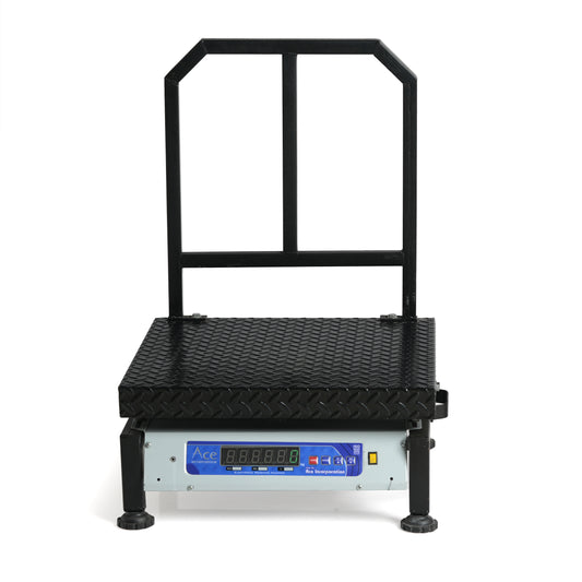 Ace Digital Platform Weighing Scale 200kg Capacity 20g Accuracy Weight Machine Digital for Shop, Commercial and Industrial use with Mild Steel Heavy Platform size 20×20 Inches (500x500mm)