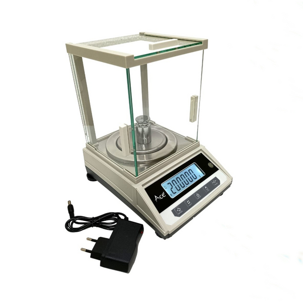 Ace Laboratory /Analytical /Diamond 300g x 0.001g Analytical Precision Balance – Digital Laboratory & Jewellery Scale with 360° Glass Wind Shield