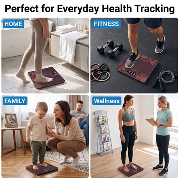 Venus 189B wine floral digital scale used for home, fitness, family and wellness weight tracking