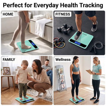 Venus EPS-2799 green digital scale used for home, fitness, family and wellness weight tracking