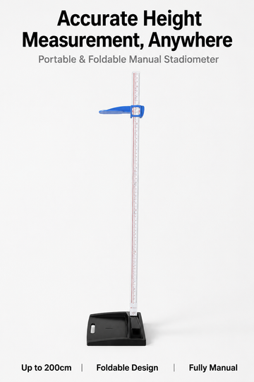 Venus portable foldable manual stadiometer with 200cm height measuring range